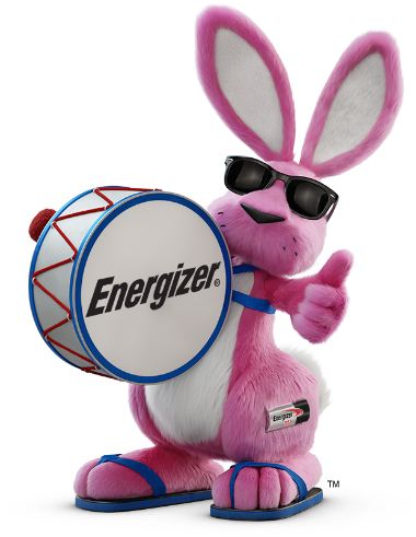 Energizer Bunny with drums showing the thumbs up