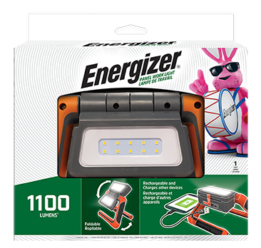 a package of the Energizer Rechargeable Panel Work Area Light