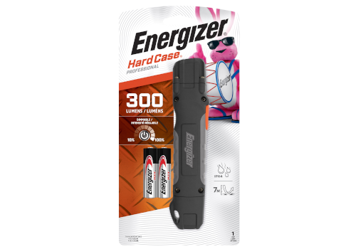a package of the Energizer HardCase Professional Task Flashlight